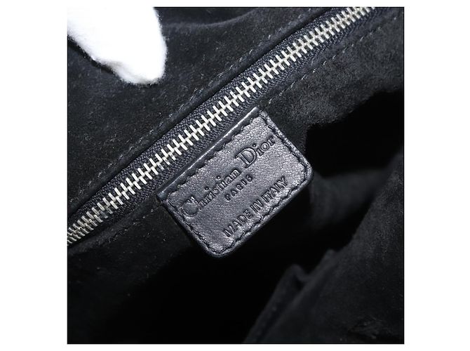 Borsa Christian Dior in pelle nera argento Auth ep14496 Nero - vista 15