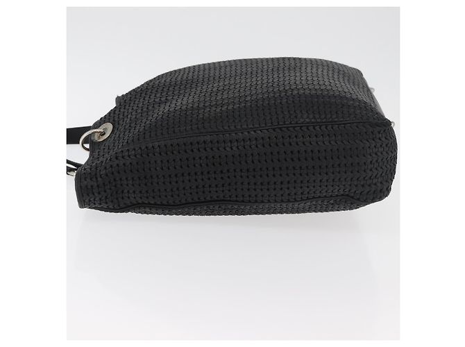 Borsa Christian Dior in pelle nera argento Auth ep14496 Nero - vista 5