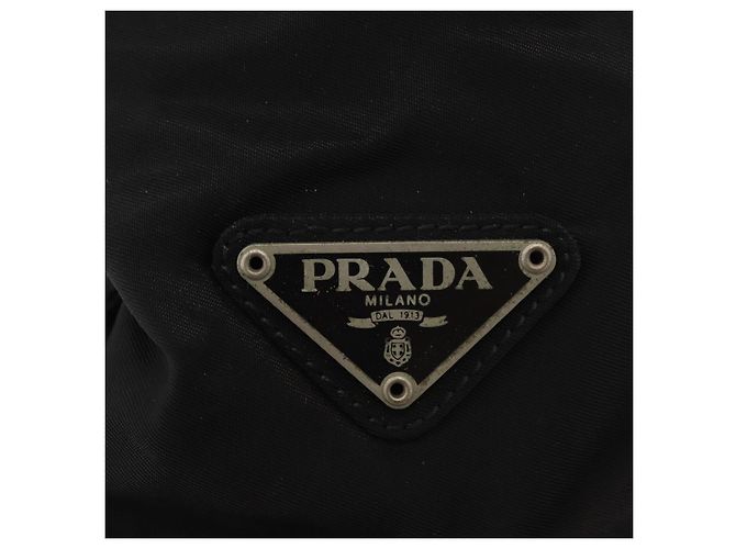 PRADA Handtasche aus Nylon Schwarz Silber Auth 180193 - Ansicht 17