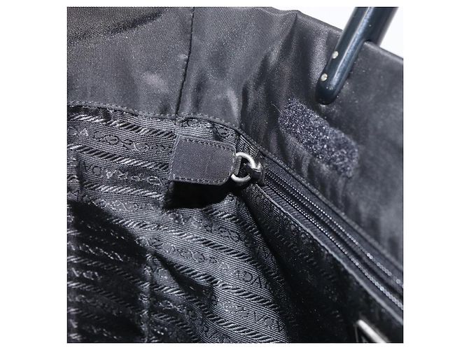 PRADA Handtasche aus Nylon Schwarz Silber Auth 180193 - Ansicht 21