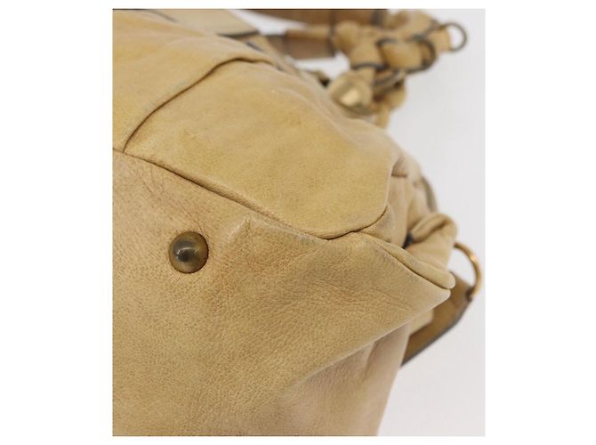 Chloé Borsa Chloe in pelle beige oro Auth 179981 D'oro - vista 13