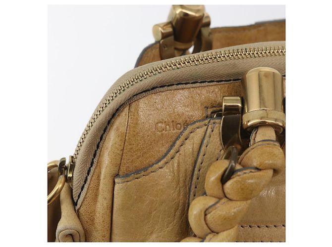 Chloé Borsa Chloe in pelle beige oro Auth 179981 D'oro - vista 15