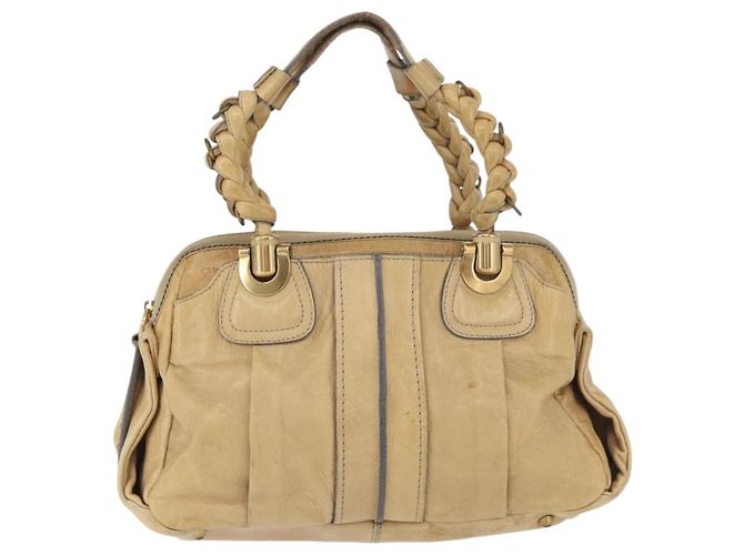 Chloé Borsa Chloe in pelle beige oro Auth 179981 D'oro - vista 2