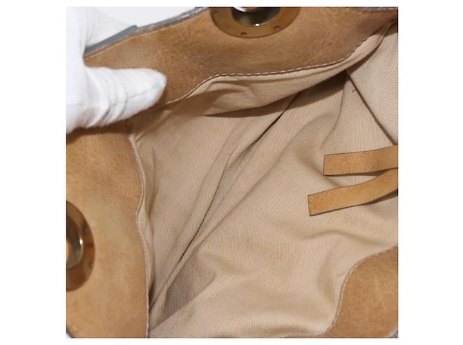 Chloé Borsa Chloe in pelle beige oro Auth 179981 D'oro - vista 22