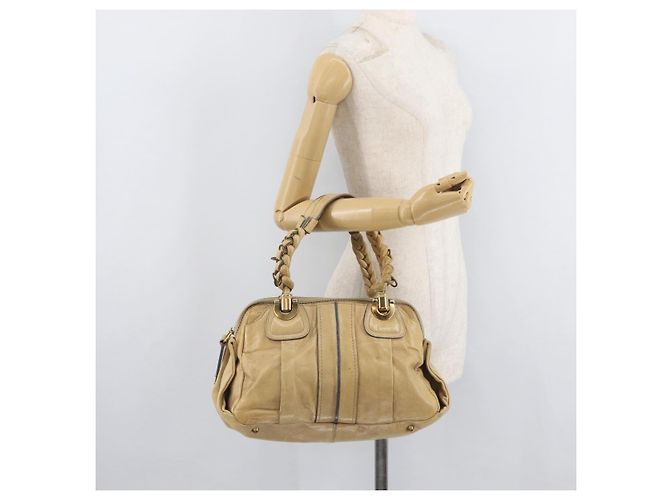 Chloé Borsa Chloe in pelle beige oro Auth 179981 D'oro - vista 24