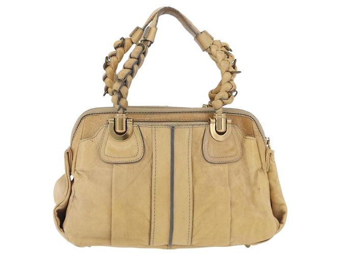 Chloé Borsa Chloe in pelle beige oro Auth 179981 D'oro - vista 3