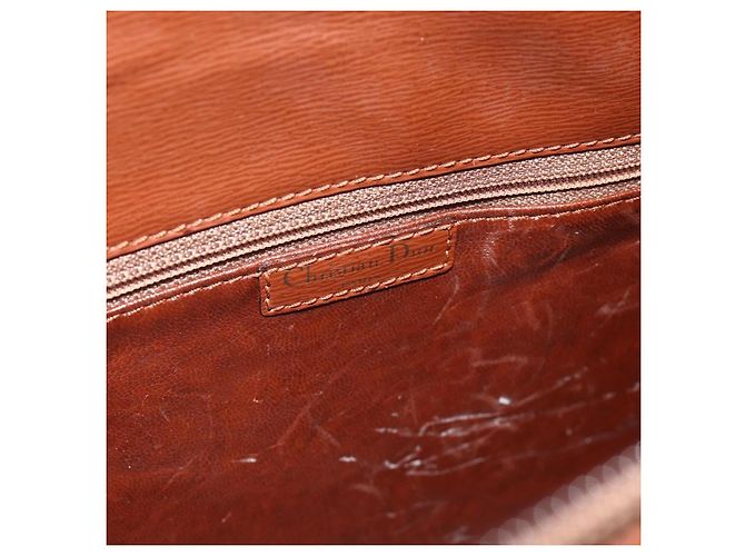 Borsa Christian Dior in pelle marrone oro Auth 178764 D'oro - vista 15