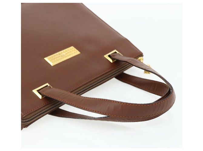 Borsa Christian Dior in pelle marrone oro Auth 178764 D'oro - vista 7
