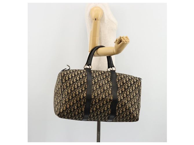 Borsa Boston Christian Dior Trotter Canvas Navy Auth 177823 Blu navy - vista 20