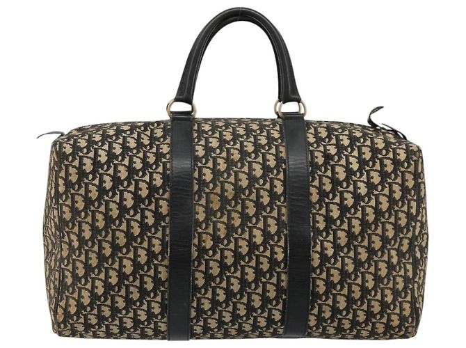 Borsa Boston Christian Dior Trotter Canvas Navy Auth 177823 Blu navy - vista 3