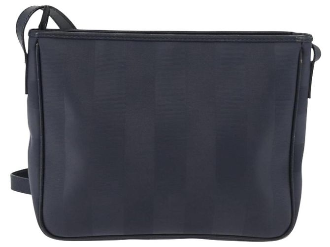 Pequin Sac à bandoulière FENDI Pecan Canvas en PVC Bleu Marine Or Auth ep14503 Doré - vue 3