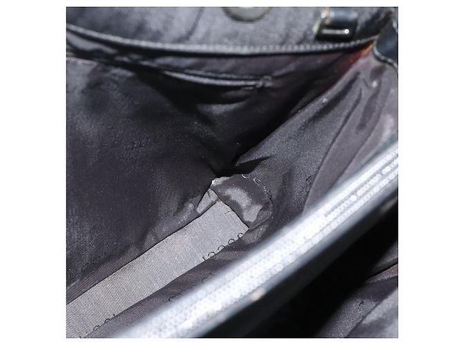 GUCCI Bamboo Handtasche Nylon Schwarz Silber 002 1016 Auth 179302 - Ansicht 17