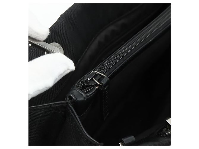GUCCI Bamboo Handtasche Nylon Schwarz Silber 002 1016 Auth 179302 - Ansicht 21