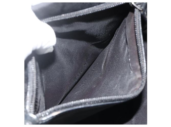 GUCCI Bamboo Handtasche Nylon Schwarz Silber 002 1016 Auth 179302 - Ansicht 22