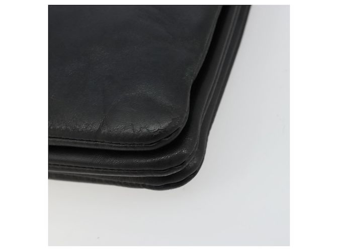 Céline Bolsa de Ombro Trio CELINE em Couro Preto e Ouro Auth mr2435 Dourado - vista 10
