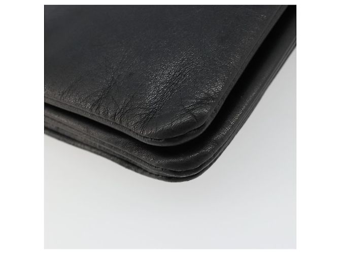 Céline Bolsa de Ombro Trio CELINE em Couro Preto e Ouro Auth mr2435 Dourado - vista 13