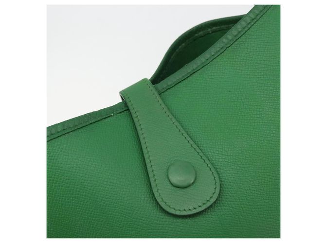 Hermès Borsa a Spalla HERMES Evelyn GM in Pelle Verde Oro Auth bs34987A D'oro - vista 14