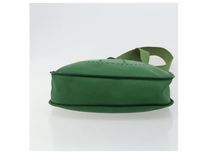 Hermès Borsa a Spalla HERMES Evelyn GM in Pelle Verde Oro Auth bs34987A D'oro - vista 9