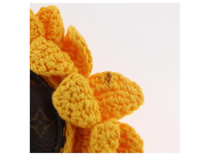 LOUIS VUITTON Portachiavi Monogram Bag Charm Sun Flower Crochet Charm M02581 Auth 179044SM - vista 3