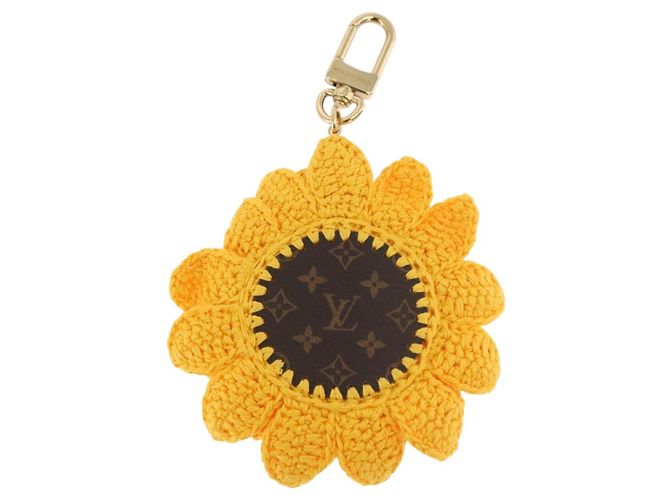 LOUIS VUITTON Portachiavi Monogram Bag Charm Sun Flower Crochet Charm M02581 Auth 179044SM - vista 6