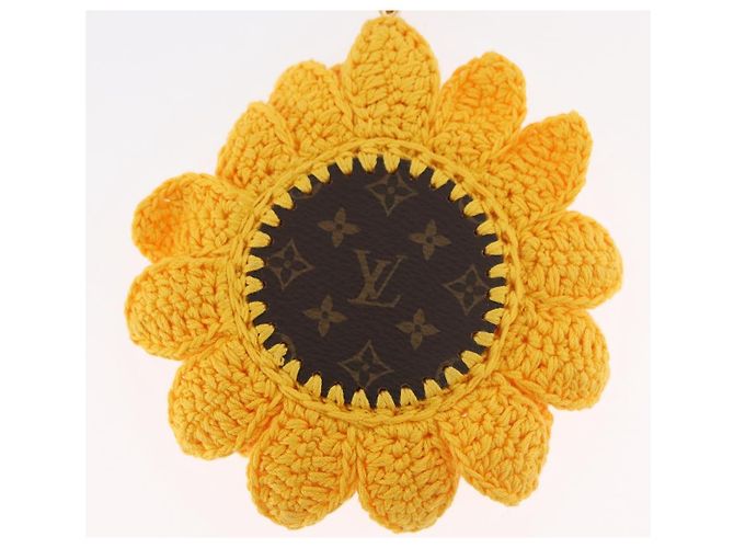 LOUIS VUITTON Portachiavi Monogram Bag Charm Sun Flower Crochet Charm M02581 Auth 179044SM - vista 7