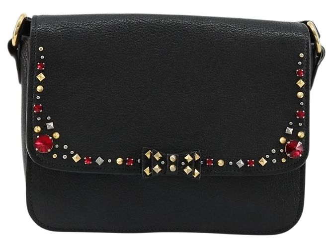 Borsa a Spalla Miu Miu in Pelle Nera e Oro Auth 179629A Nero D'oro - vista 13