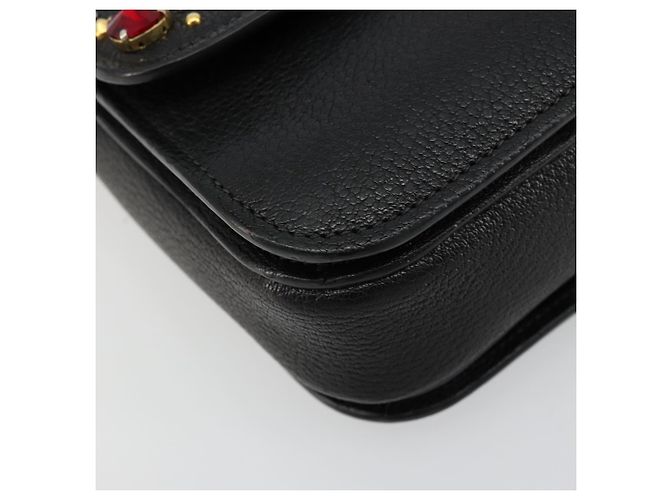 Borsa a Spalla Miu Miu in Pelle Nera e Oro Auth 179629A Nero D'oro - vista 14