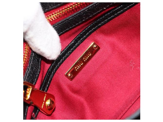 Borsa a Spalla Miu Miu in Pelle Nera e Oro Auth 179629A Nero D'oro - vista 20