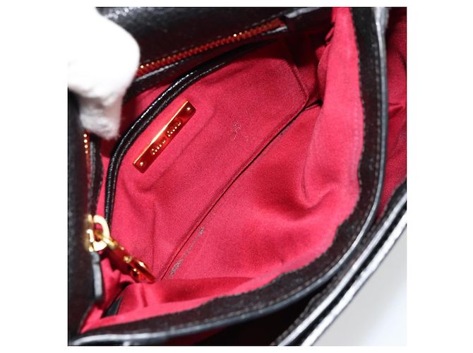Borsa a Spalla Miu Miu in Pelle Nera e Oro Auth 179629A Nero D'oro - vista 23