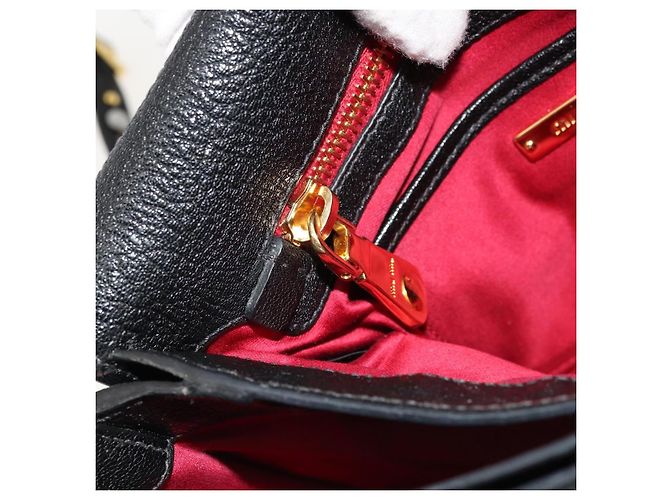 Borsa a Spalla Miu Miu in Pelle Nera e Oro Auth 179629A Nero D'oro - vista 24
