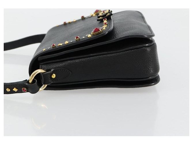 Borsa a Spalla Miu Miu in Pelle Nera e Oro Auth 179629A Nero D'oro - vista 4
