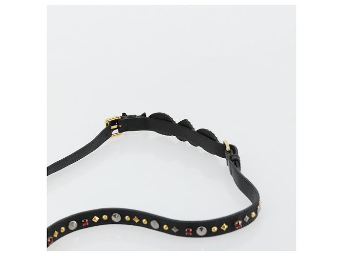 Borsa a Spalla Miu Miu in Pelle Nera e Oro Auth 179629A Nero D'oro - vista 8