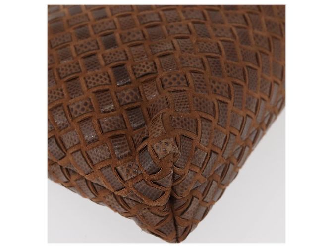 Borsa BALLY in pelle marrone e oro Auth BA12542 D'oro - vista 10