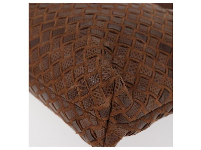 Borsa BALLY in pelle marrone e oro Auth BA12542 D'oro - vista 11