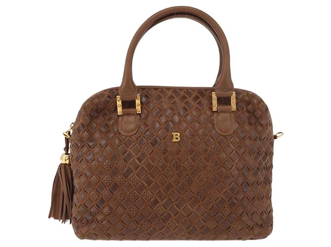 Borsa BALLY in pelle marrone e oro Auth BA12542 D'oro - vista 2