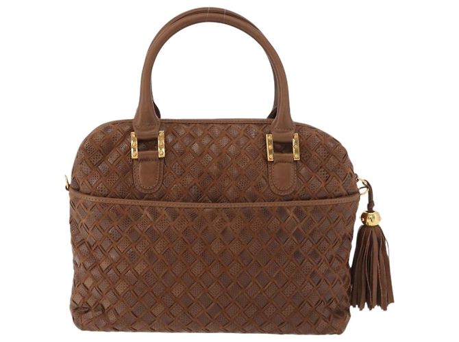 Borsa BALLY in pelle marrone e oro Auth BA12542 D'oro - vista 3