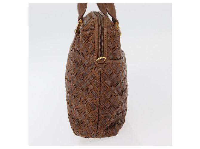 Borsa BALLY in pelle marrone e oro Auth BA12542 D'oro - vista 4