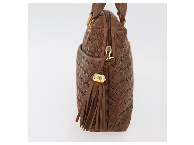 Borsa BALLY in pelle marrone e oro Auth BA12542 D'oro - vista 5