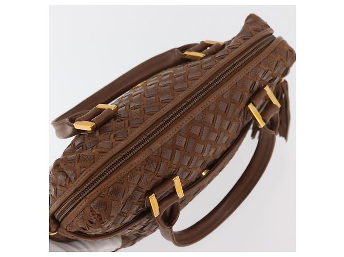 Borsa BALLY in pelle marrone e oro Auth BA12542 D'oro - vista 6