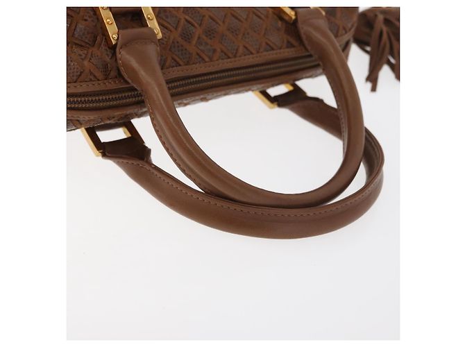 Borsa BALLY in pelle marrone e oro Auth BA12542 D'oro - vista 7