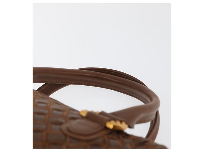 Borsa BALLY in pelle marrone e oro Auth BA12542 D'oro - vista 8
