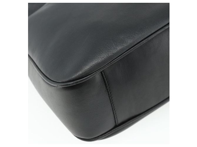 Borsa a Spalla GUCCI Bamboo in Pelle 2way Nero Oro 001 1705 1638 Auth 180041 D'oro - vista 15