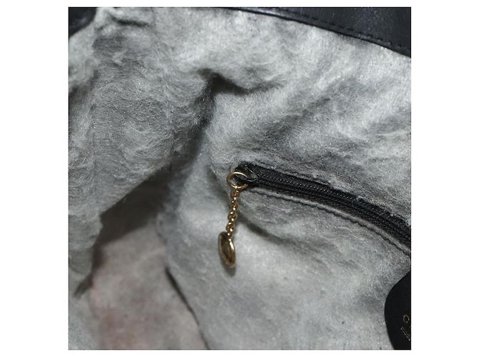 Borsa a Spalla GUCCI Bamboo in Pelle 2way Nero Oro 001 1705 1638 Auth 180041 D'oro - vista 20