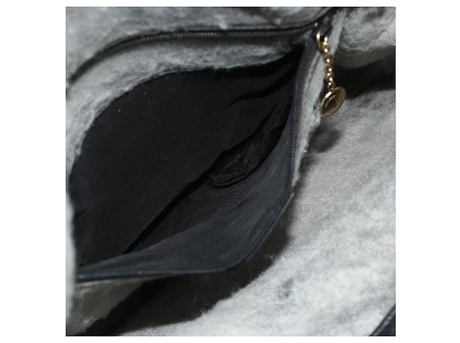 Borsa a Spalla GUCCI Bamboo in Pelle 2way Nero Oro 001 1705 1638 Auth 180041 D'oro - vista 21