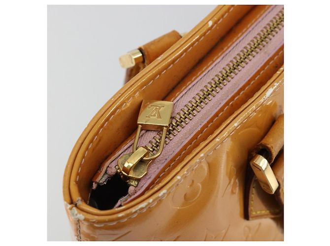 LOUIS VUITTON Bolso Monogram Vernis Houston Rose M91054 LV Auth ep14487 Castaño - vista 19