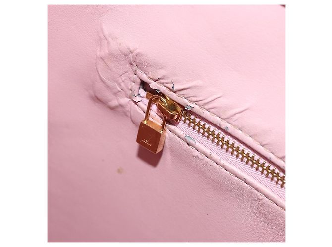 LOUIS VUITTON Bolso Monogram Vernis Houston Rose M91054 LV Auth ep14487 Castaño - vista 23