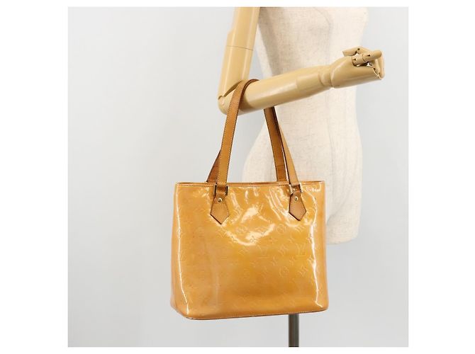 LOUIS VUITTON Bolso Monogram Vernis Houston Rose M91054 LV Auth ep14487 Castaño - vista 26