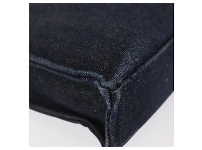 BURBERRY Blue Label Handtasche Denim Blau Silber Auth hk3739A - Ansicht 10