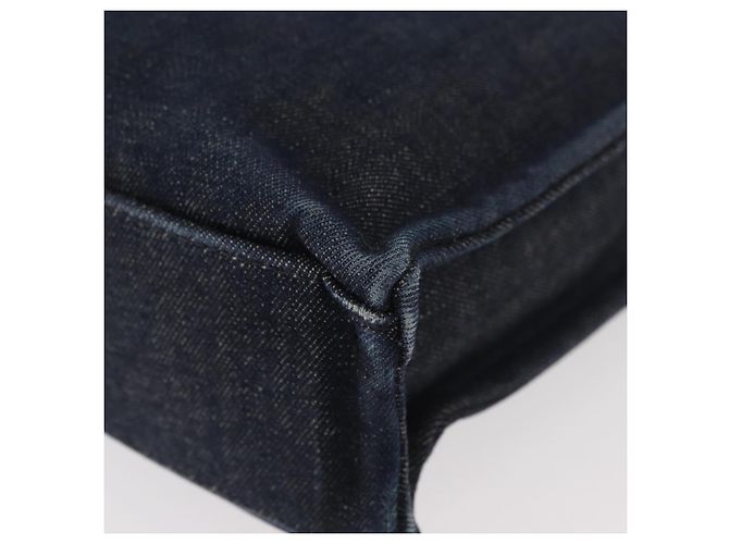 BURBERRY Blue Label Handtasche Denim Blau Silber Auth hk3739A - Ansicht 11