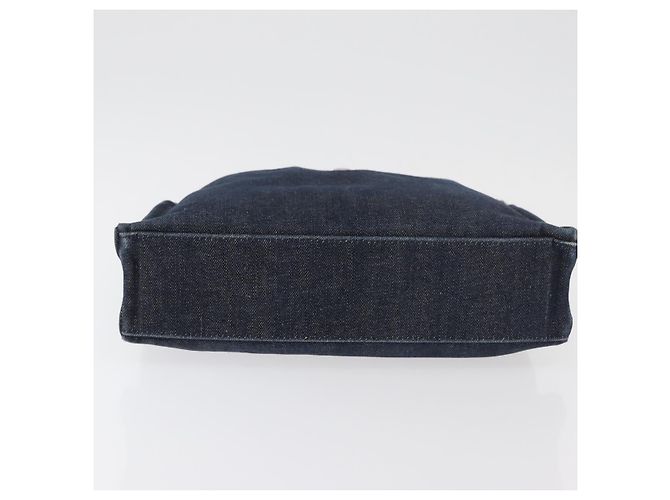 BURBERRY Blue Label Handtasche Denim Blau Silber Auth hk3739A - Ansicht 9